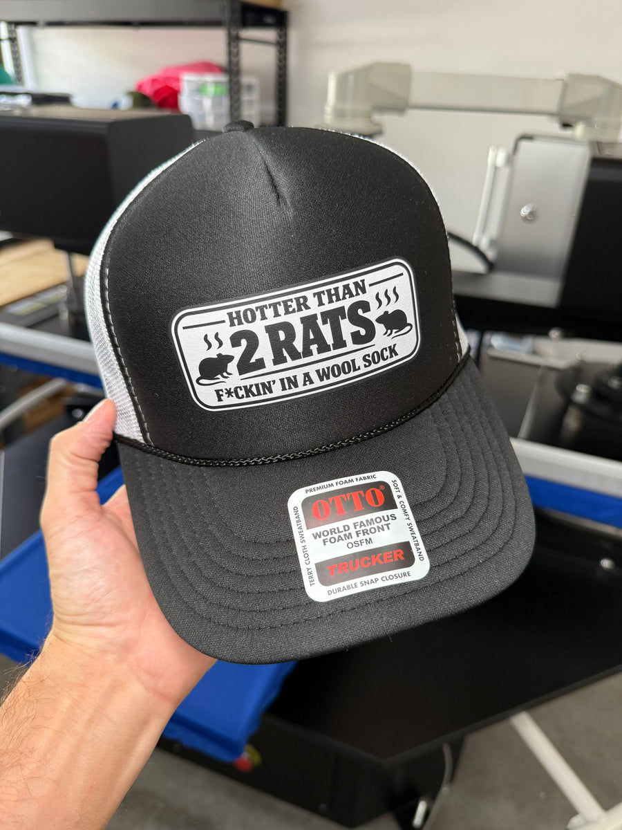 Hotter Than 2 Rats Fuckin' In A Wool Sock Trucker Hat – Luckless