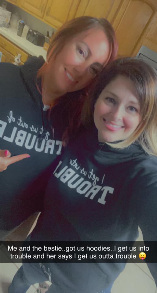 In And Out Of Trouble Best Friend Hoodies Set Of 2 - Luckless Outfitters