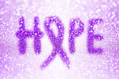 Domestic Violence Ribbon with the word Hope