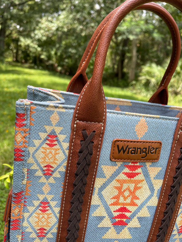 Wrangler Southwestern Canvas Tote - Brown