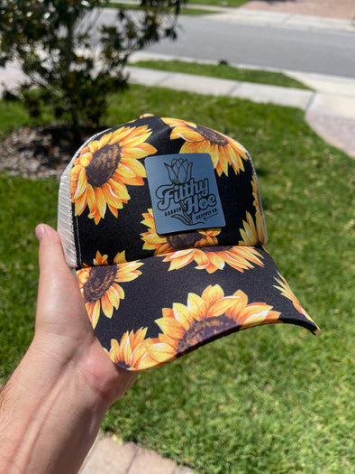 FH Garden Supply Co Sunflower Ponytail Hat