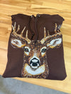 Faux Rhinestone Buck Hoodie Luckless Outfitters