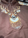 Faux Rhinestone Buck Hoodie Luckless Outfitters
