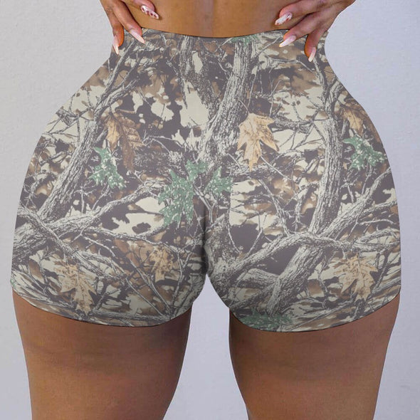 Women's High Fitness Shorts - Washed Maple