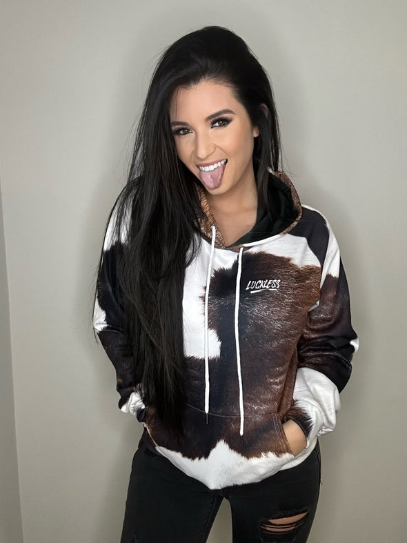 Cowhide Heavy Fleece Raglan Hoodie