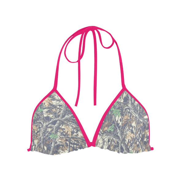 Faded Camo Triangle Bikini Top