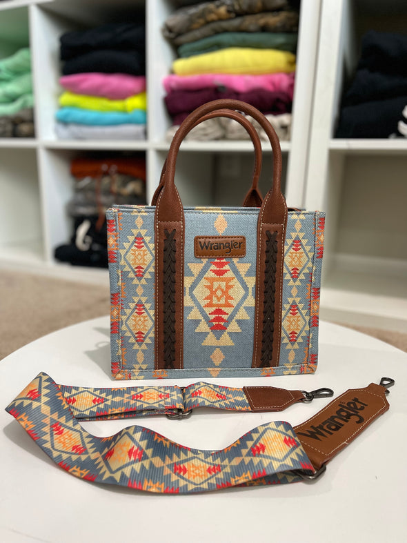 Wrangler Southwestern Canvas Tote - Brown
