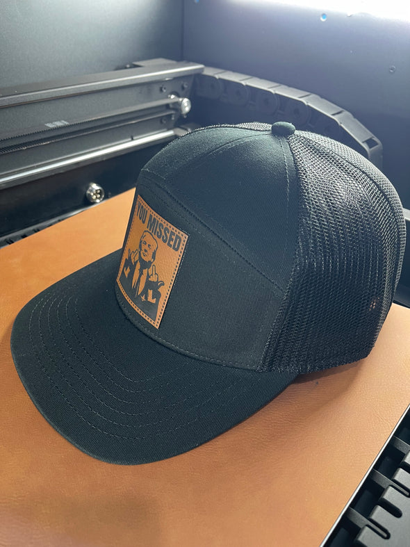 You Missed Rawhide Leather Patch SnapBack Hat