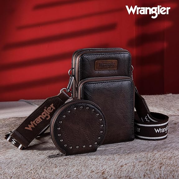 Wrangler Crossbody Cell Phone Purse | Coffee