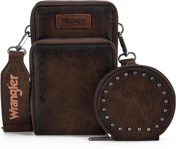 Wrangler Crossbody Cell Phone Purse | Coffee