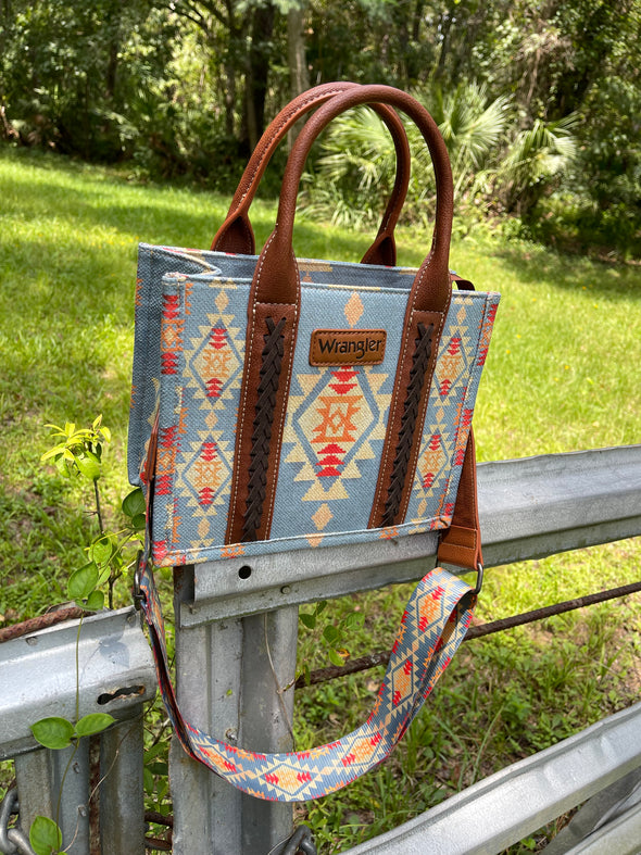 Wrangler Southwestern Canvas Tote - Brown