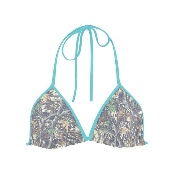 Faded Camo Triangle Bikini Top