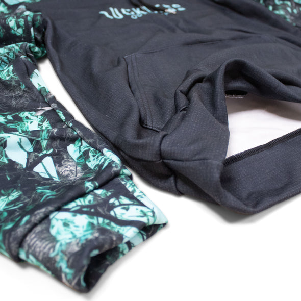 Heavy Fleece Raglan Hoodie | Atomic Blue Night-Glow Camo