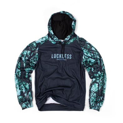 Heavy Fleece Raglan Hoodie | Atomic Blue Night-Glow Camo