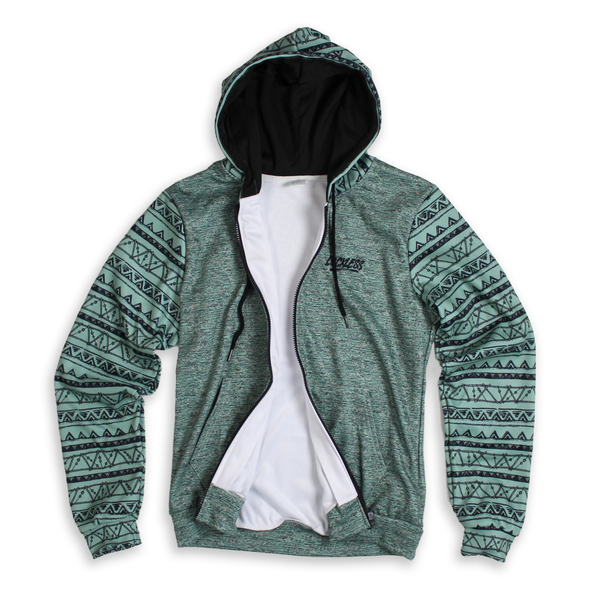 Aztec Fleece Zip Up Hoodie | Chill