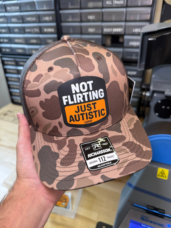 Not Flirting Hat in Bark Duck Camo by Luckless Outfitters