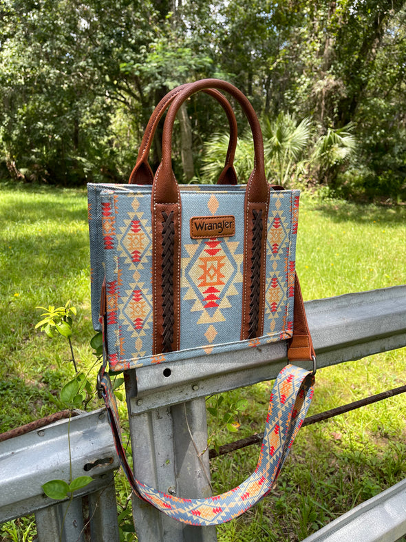 Wrangler Southwestern Canvas Tote - Brown