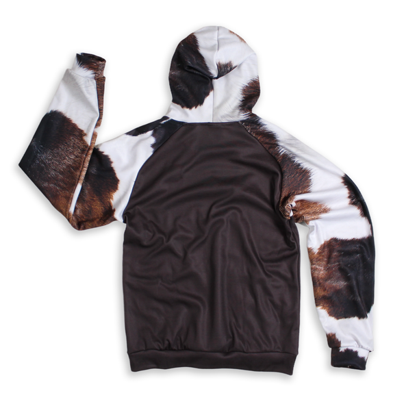 Cowhide Heavy Fleece Raglan Blocked Hoodie