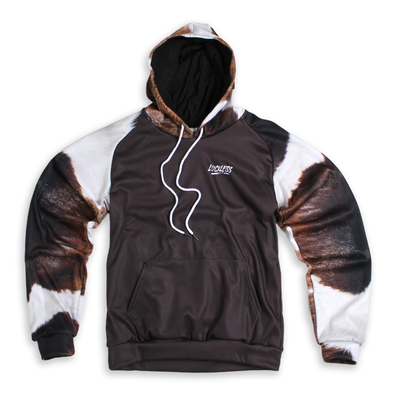 Cowhide Heavy Fleece Raglan Blocked Hoodie