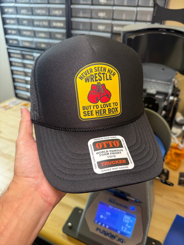 Love to See Her Box Trucker Hat Luckless Outfitters
