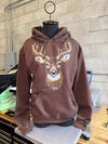 Faux Rhinestone Buck Hoodie Luckless Outfitters