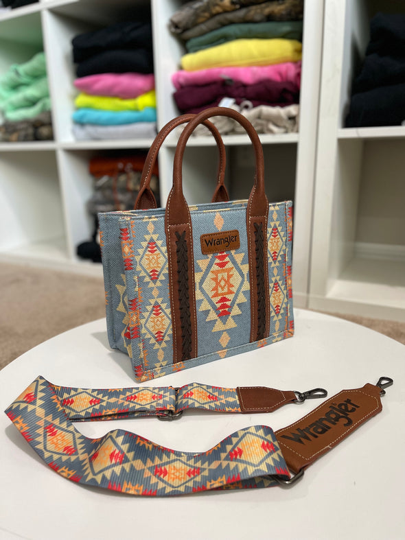 Wrangler Southwestern Canvas Tote - Brown