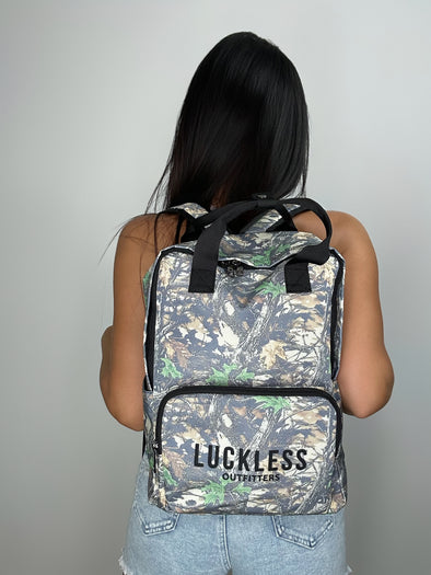 Washed Maple Camo Twin Handle Backpack