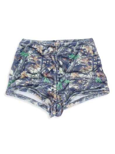 Washed Maple Camo Fleece Shorts