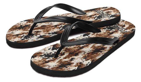 Bleach Cowhide Flip Flops