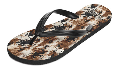 Bleach Cowhide Flip Flops