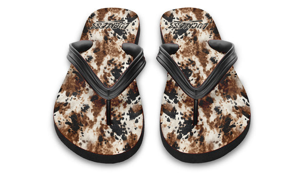 Bleach Cowhide Flip Flops