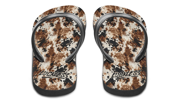 Bleach Cowhide Flip Flops