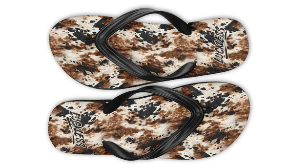 Bleach Cowhide Flip Flops