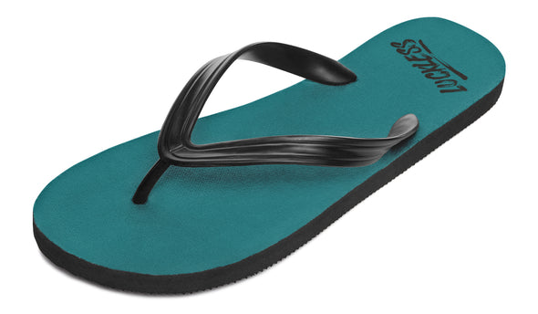 Sunflower And Skulls Flip Flops Teal