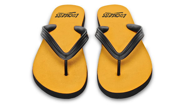 Sunflower And Skulls Yellow Flip Flops