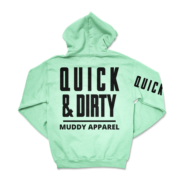 The Original Mint Green/Black "Quick & Dirty" Hoodie by Muddy Apparel