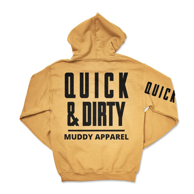 The Original Old Gold/Black "Quick & Dirty" Hoodie by Muddy Apparel