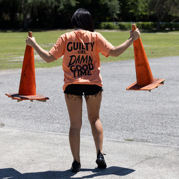 Guilty of a Damn Good Time | Pigment Dyed Tee | Melon