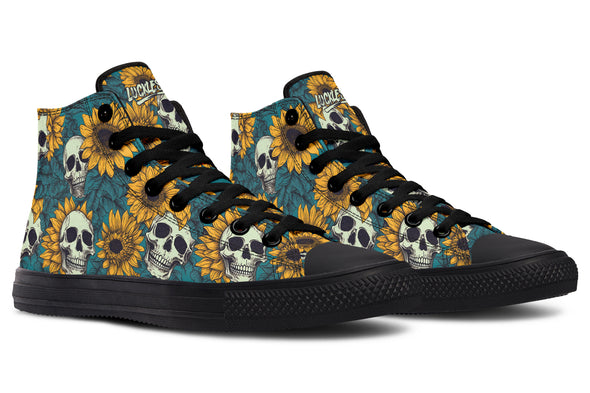 Sunflower And Skulls High Tops