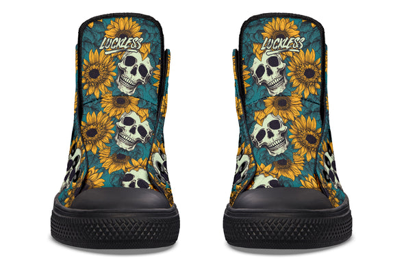 Sunflower And Skulls High Tops