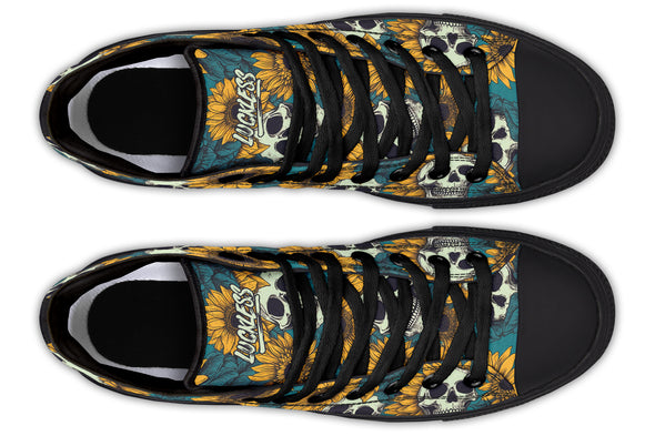 Sunflower And Skulls High Tops