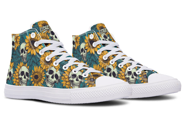 Sunflower And Skulls High Tops