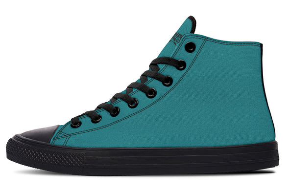 Sunflower And Skulls Teal High Tops