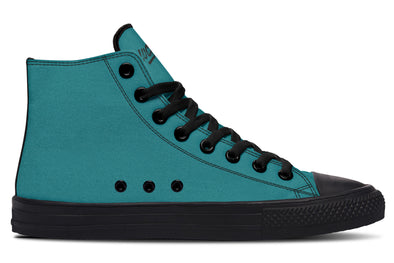 Sunflower And Skulls Teal High Tops