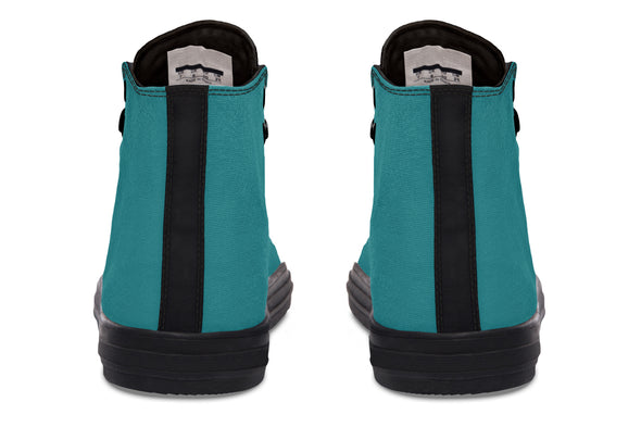 Sunflower And Skulls Teal High Tops