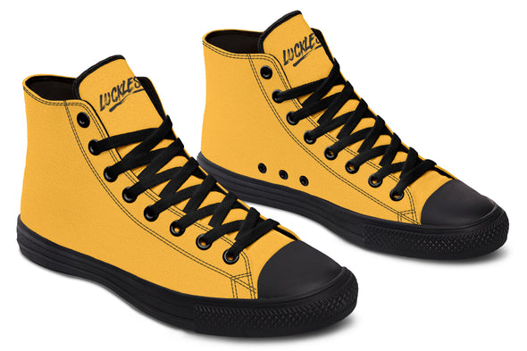 Sunflower And Skulls Yellow High Tops