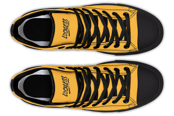 Sunflower And Skulls Yellow High Tops
