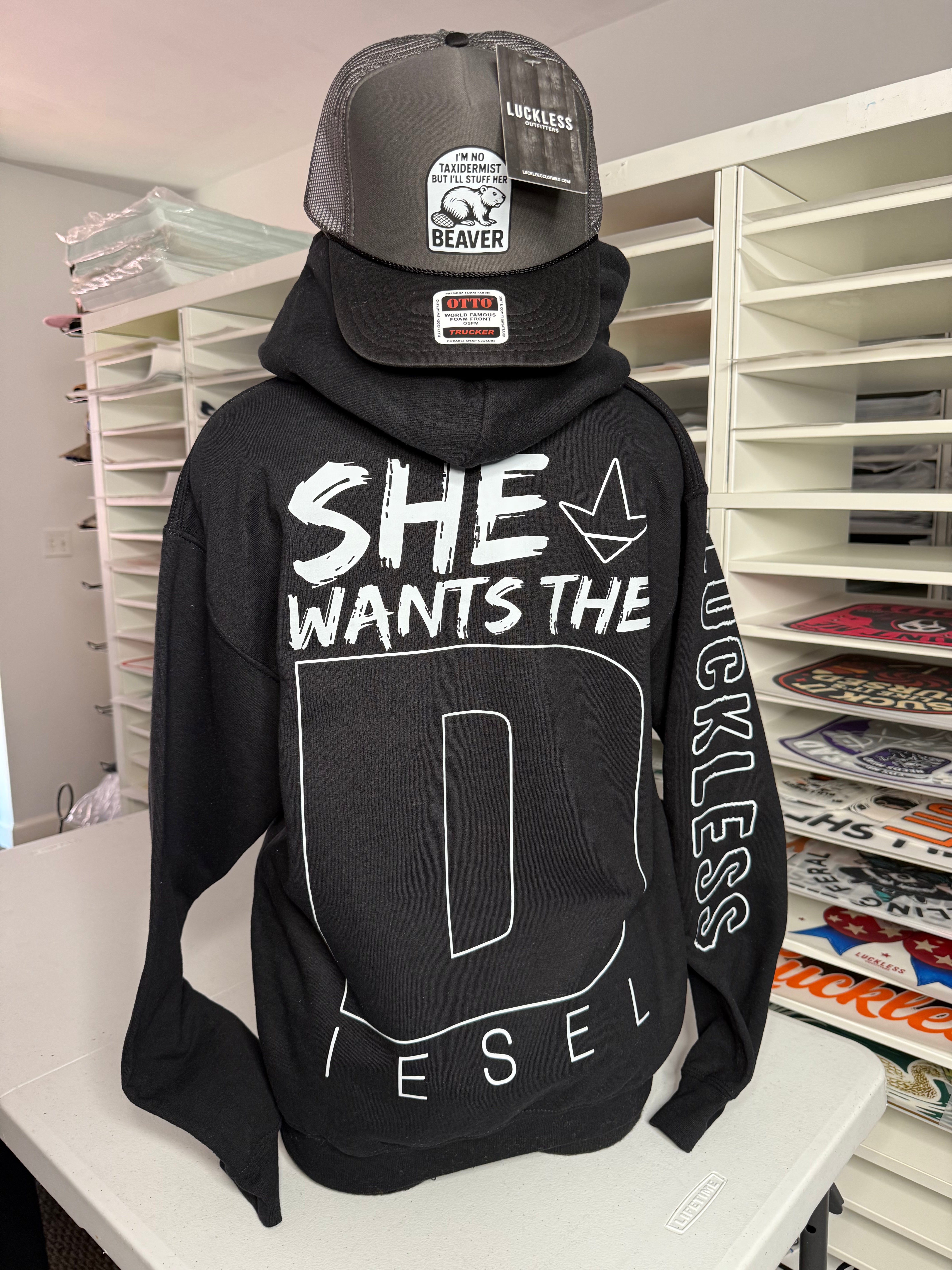 She Wants the Diesel Hoodie – Luckless Outfitters She Wants the Diesel Hoodie – Luckless Outfitters