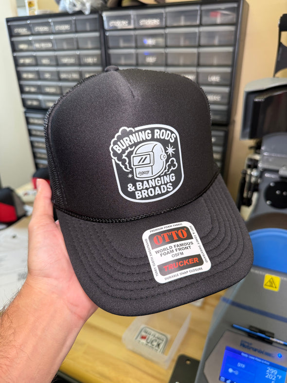 Burning Rods Trucker Hat Luckless Outfitters