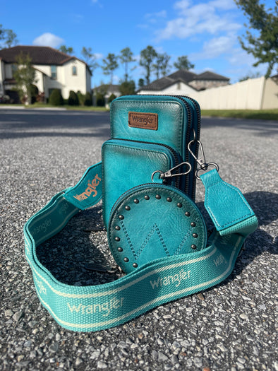 Wrangler Crossbody Cell Phone Purse | Turquoise